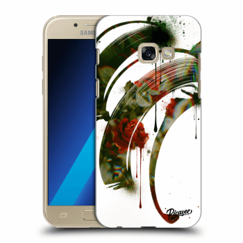 Picasee silikonový průhledný obal pro Samsung Galaxy A3 2017 A320F - Roses white