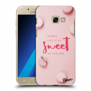 Picasee silikonový průhledný obal pro Samsung Galaxy A3 2017 A320F - Life is as sweet as you are