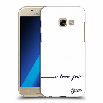 Picasee silikonový průhledný obal pro Samsung Galaxy A3 2017 A320F - I love you