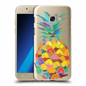 Picasee silikonový průhledný obal pro Samsung Galaxy A3 2017 A320F - Pineapple