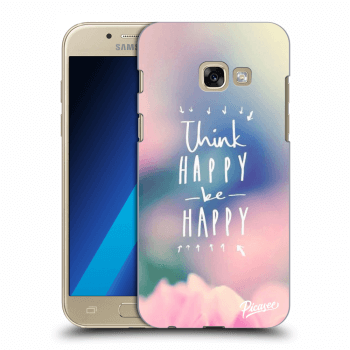 Picasee silikonový průhledný obal pro Samsung Galaxy A3 2017 A320F - Think happy be happy