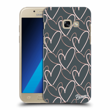 Picasee silikonový průhledný obal pro Samsung Galaxy A3 2017 A320F - Lots of love