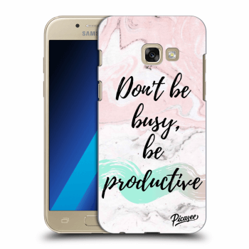 Picasee silikonový průhledný obal pro Samsung Galaxy A3 2017 A320F - Don't be busy, be productive