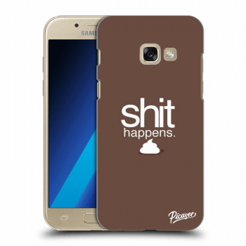 Picasee silikonový průhledný obal pro Samsung Galaxy A3 2017 A320F - Shit happens