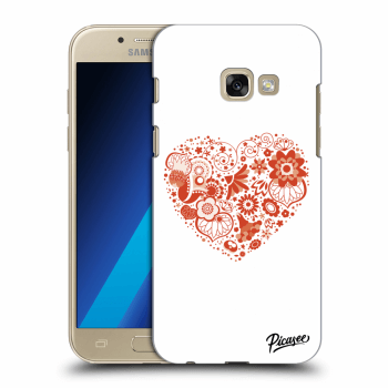 Picasee silikonový průhledný obal pro Samsung Galaxy A3 2017 A320F - Big heart