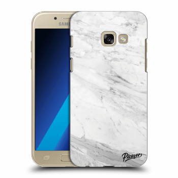 Picasee silikonový průhledný obal pro Samsung Galaxy A3 2017 A320F - White marble