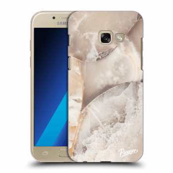 Picasee silikonový průhledný obal pro Samsung Galaxy A3 2017 A320F - Cream marble