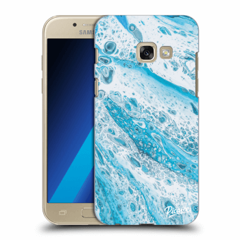Picasee silikonový průhledný obal pro Samsung Galaxy A3 2017 A320F - Blue liquid