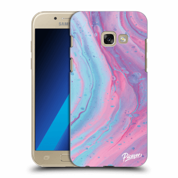 Picasee silikonový průhledný obal pro Samsung Galaxy A3 2017 A320F - Pink liquid