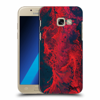 Picasee silikonový průhledný obal pro Samsung Galaxy A3 2017 A320F - Organic red