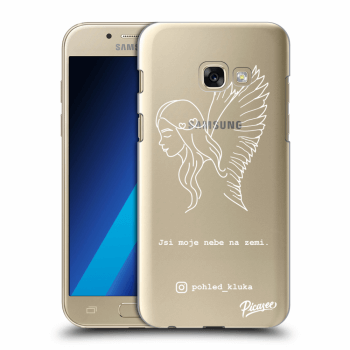 Picasee silikonový průhledný obal pro Samsung Galaxy A3 2017 A320F - Heaven White