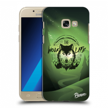 Picasee silikonový průhledný obal pro Samsung Galaxy A3 2017 A320F - Wolf life