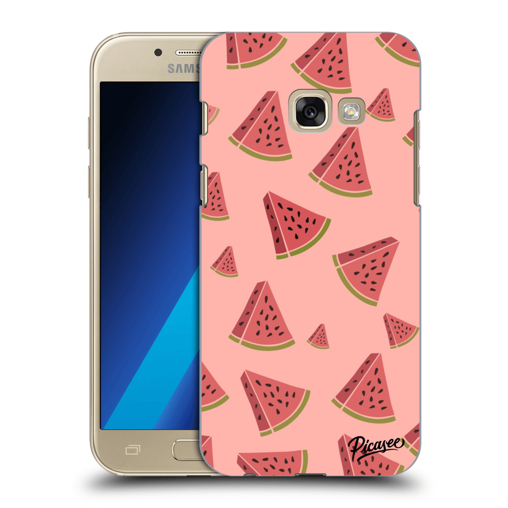 Picasee silikonový průhledný obal pro Samsung Galaxy A3 2017 A320F - Watermelon