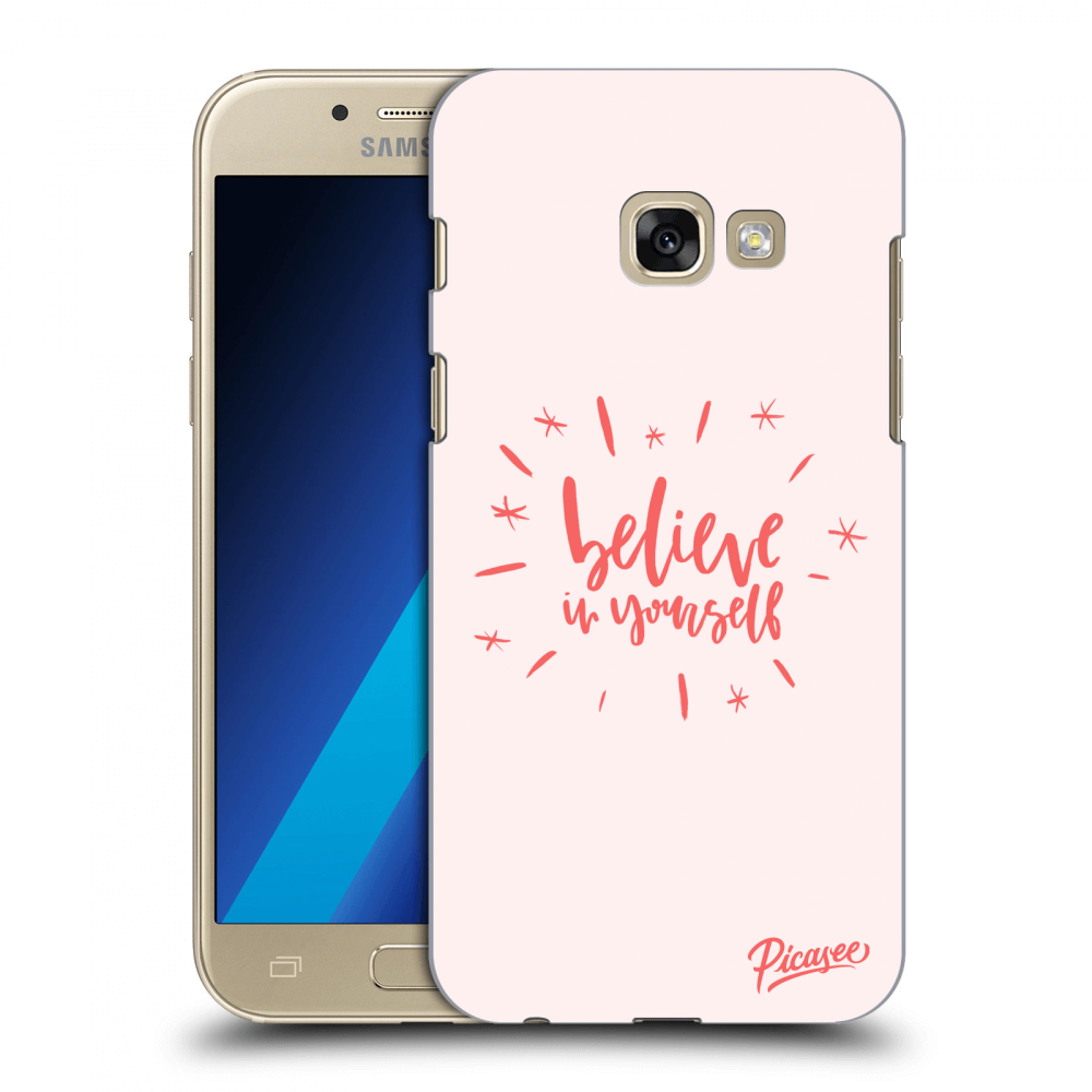 Picasee silikonový průhledný obal pro Samsung Galaxy A3 2017 A320F - Believe in yourself