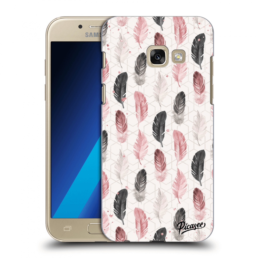 Picasee silikonový průhledný obal pro Samsung Galaxy A3 2017 A320F - Feather 2