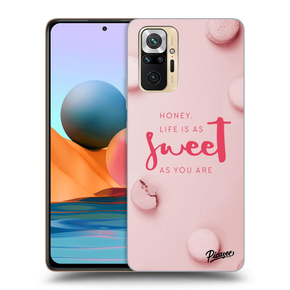 Picasee silikonový černý obal pro Xiaomi Redmi Note 10 Pro - Life is as sweet as you are