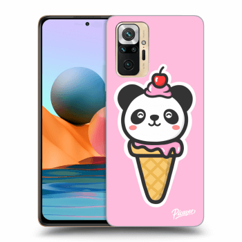Picasee silikonový průhledný obal pro Xiaomi Redmi Note 10 Pro - Ice Cream Panda