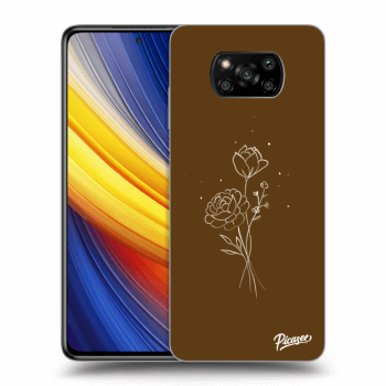 Obal pro Xiaomi Poco X3 Pro - Brown flowers