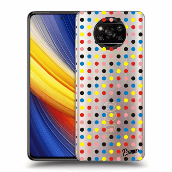 Picasee silikonový průhledný obal pro Xiaomi Poco X3 Pro - Colorful dots