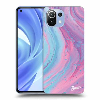 Picasee silikonový průhledný obal pro Xiaomi Mi 11 - Pink liquid