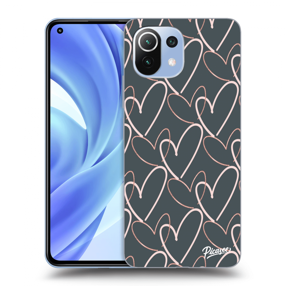 Picasee silikonový černý obal pro Xiaomi Mi 11 - Lots of love