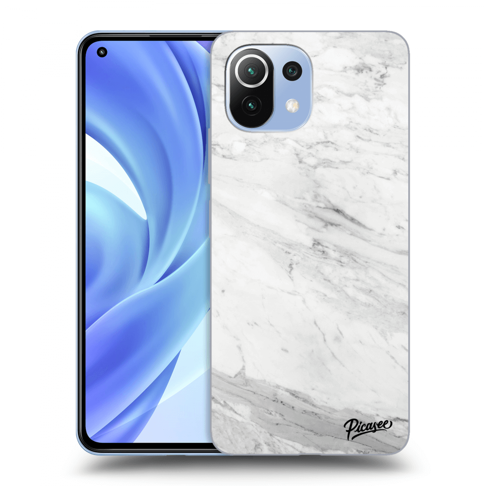 Picasee silikonový průhledný obal pro Xiaomi Mi 11 - White marble