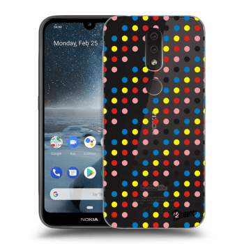 Picasee silikonový průhledný obal pro Nokia 4.2 - Colorful dots