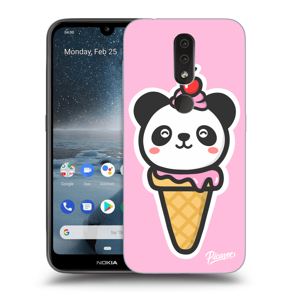 Picasee silikonový průhledný obal pro Nokia 4.2 - Ice Cream Panda