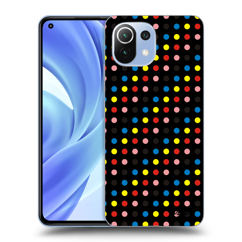 Picasee silikonový černý obal pro Xiaomi Mi 11 Lite - Colorful dots