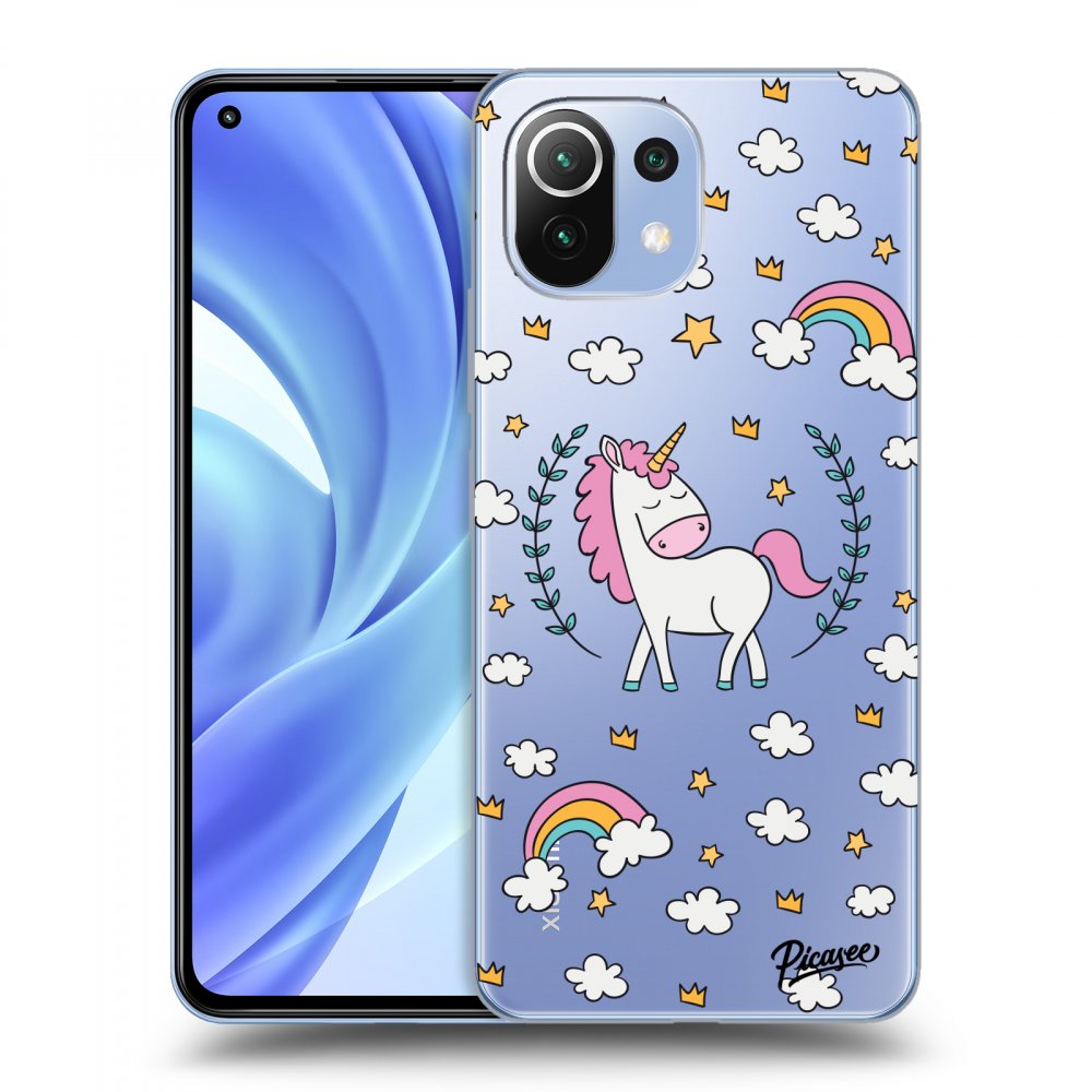 Picasee silikonový průhledný obal pro Xiaomi Mi 11 Lite - Unicorn star heaven