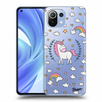 Picasee silikonový průhledný obal pro Xiaomi Mi 11 Lite - Unicorn star heaven