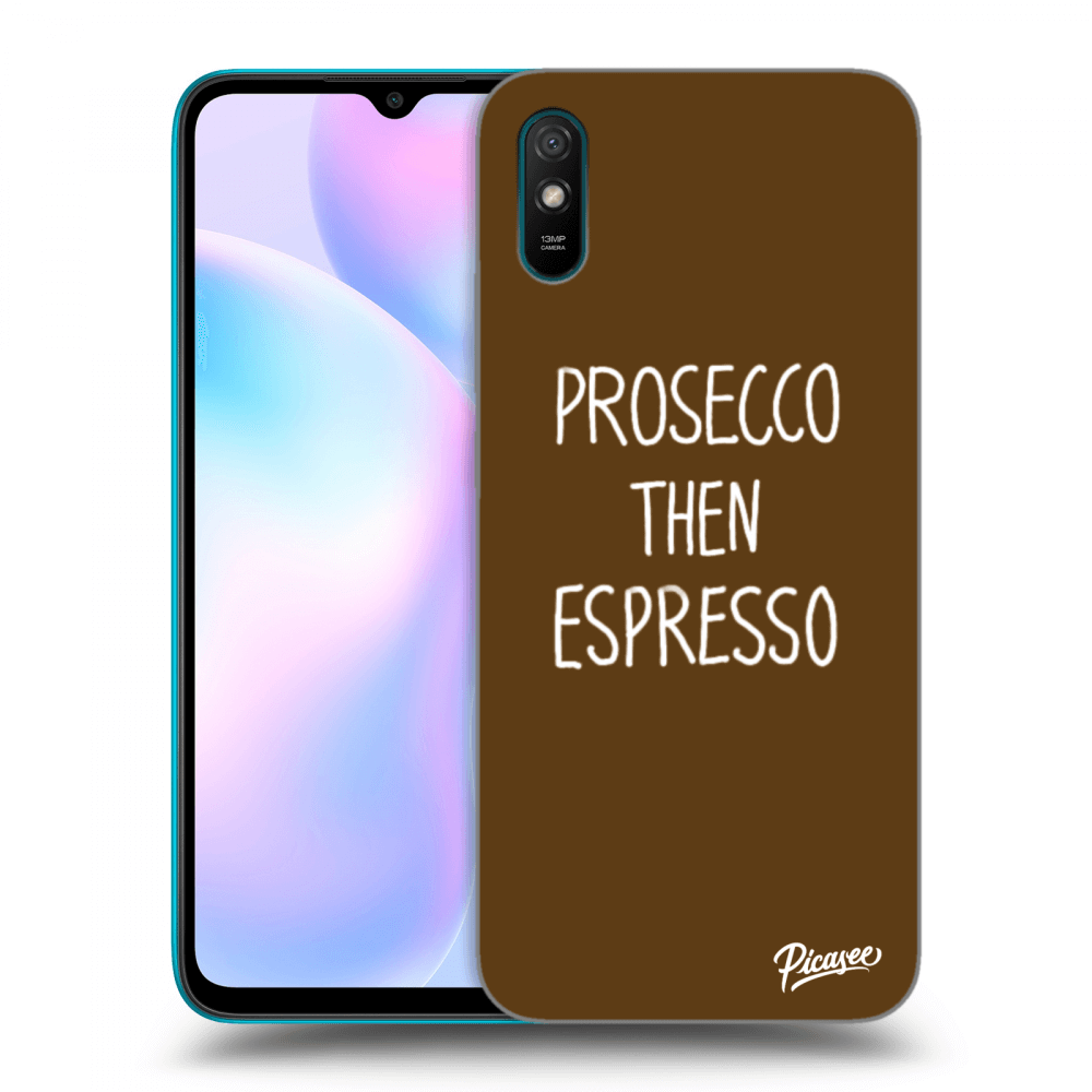 Picasee silikonový průhledný obal pro Xiaomi Redmi 9AT - Prosecco then espresso