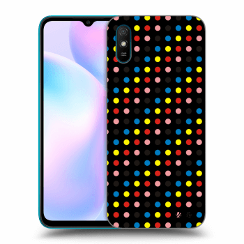 Picasee silikonový černý obal pro Xiaomi Redmi 9AT - Colorful dots