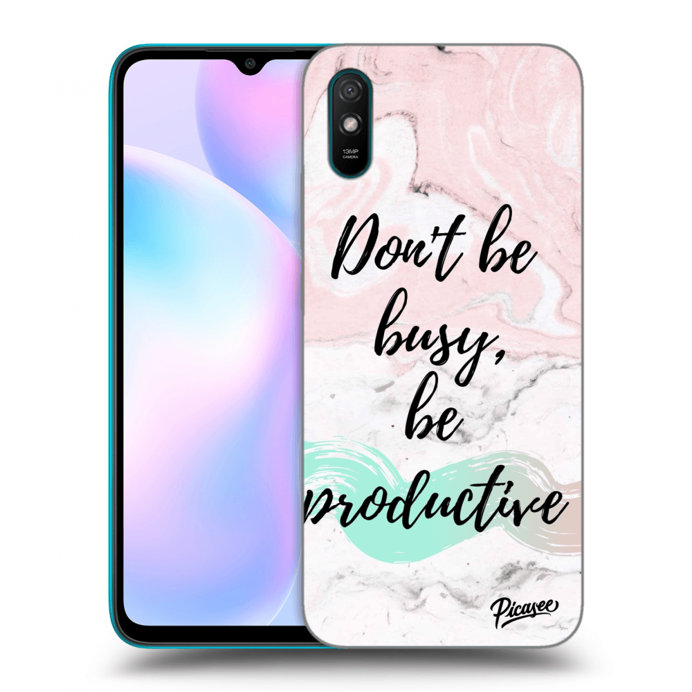 Picasee silikonový průhledný obal pro Xiaomi Redmi 9AT - Don't be busy, be productive