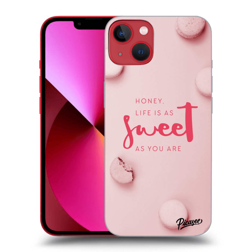 Picasee silikonový průhledný obal pro Apple iPhone 13 - Life is as sweet as you are