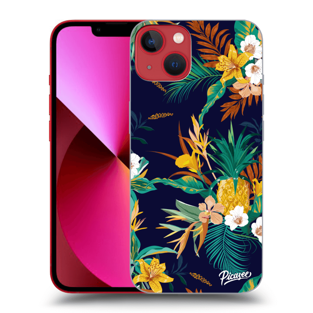 Picasee silikonový průhledný obal pro Apple iPhone 13 - Pineapple Color
