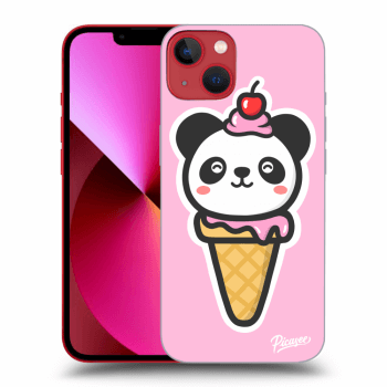 Picasee silikonový průhledný obal pro Apple iPhone 13 - Ice Cream Panda