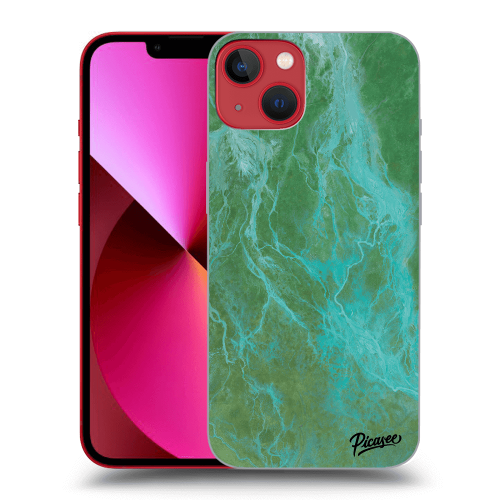 Picasee ULTIMATE CASE pro Apple iPhone 13 - Green marble