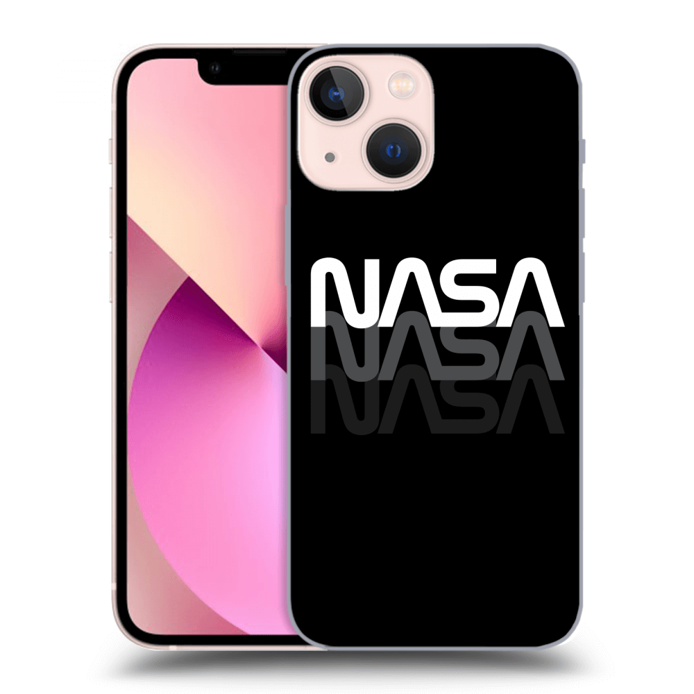 Picasee silikonový černý obal pro Apple iPhone 13 mini - NASA Triple