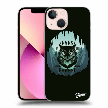 Picasee silikonový průhledný obal pro Apple iPhone 13 mini - Forest owl