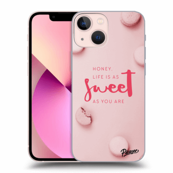 Picasee silikonový průhledný obal pro Apple iPhone 13 mini - Life is as sweet as you are
