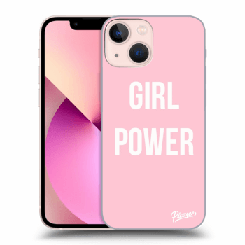 Picasee silikonový černý obal pro Apple iPhone 13 mini - Girl power