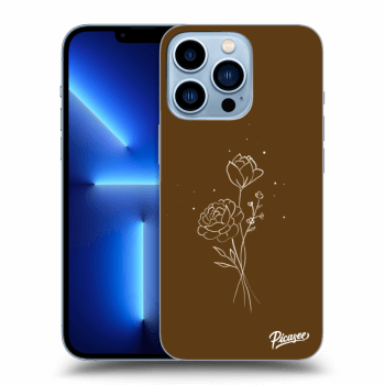 Picasee ULTIMATE CASE pro Apple iPhone 13 Pro - Brown flowers