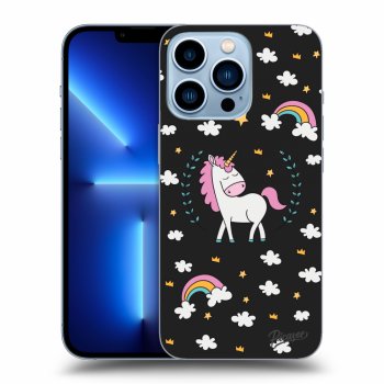 Picasee silikonový černý obal pro Apple iPhone 13 Pro - Unicorn star heaven