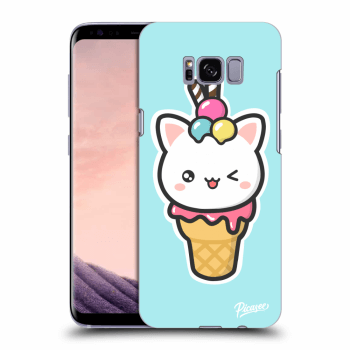 Picasee silikonový průhledný obal pro Samsung Galaxy S8+ G955F - Ice Cream Cat