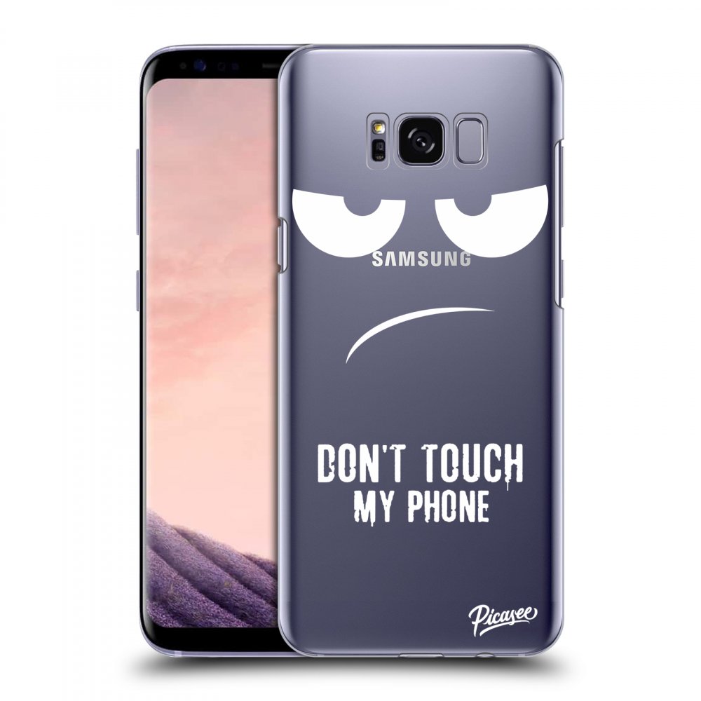 Picasee silikonový průhledný obal pro Samsung Galaxy S8+ G955F - Don't Touch My Phone
