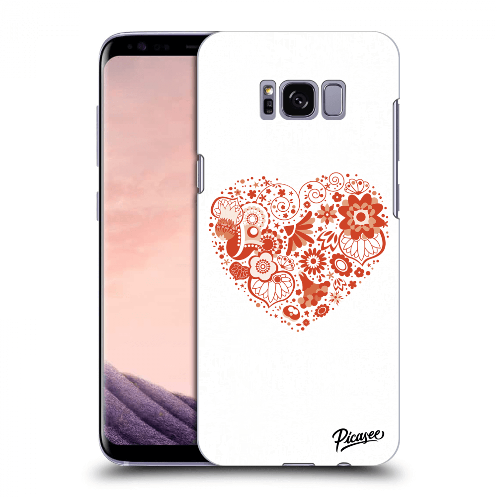 Picasee silikonový průhledný obal pro Samsung Galaxy S8+ G955F - Big heart