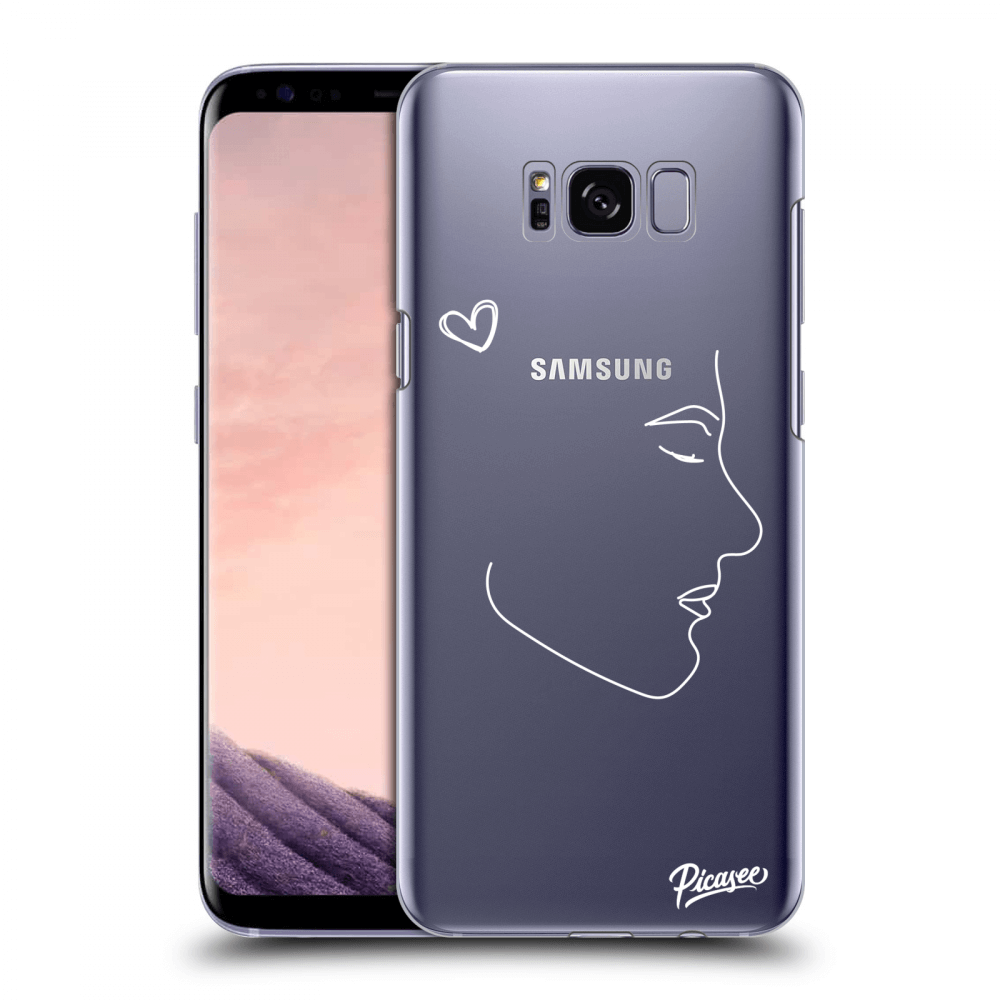 Picasee silikonový průhledný obal pro Samsung Galaxy S8+ G955F - Couple boy White