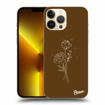 Obal pro Apple iPhone 13 Pro Max - Brown flowers