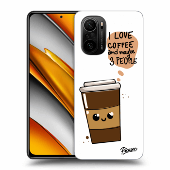 Picasee silikonový černý obal pro Xiaomi Poco F3 - Cute coffee